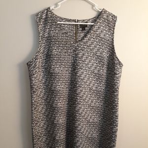 Black and White V-neck Dress